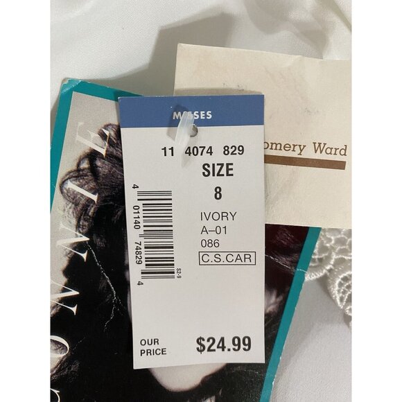 Sellecca Women Size 8 Blouse Dressy Embroidery Cut Out Fabric Button - Picture 4 of 10